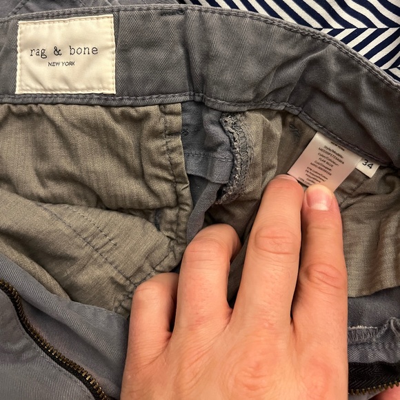 Rag & Bone Chino Fit 2 blue, waist 34 - Picture 3 of 4